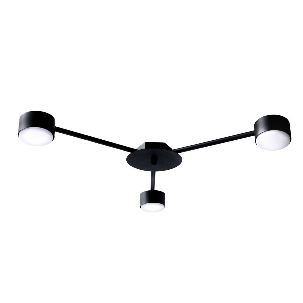 Люстра потолочная MSK Electric Copter на три круглых плафона под лампы GX53 черная NL 8040-3 BK Одесса - изображение 1