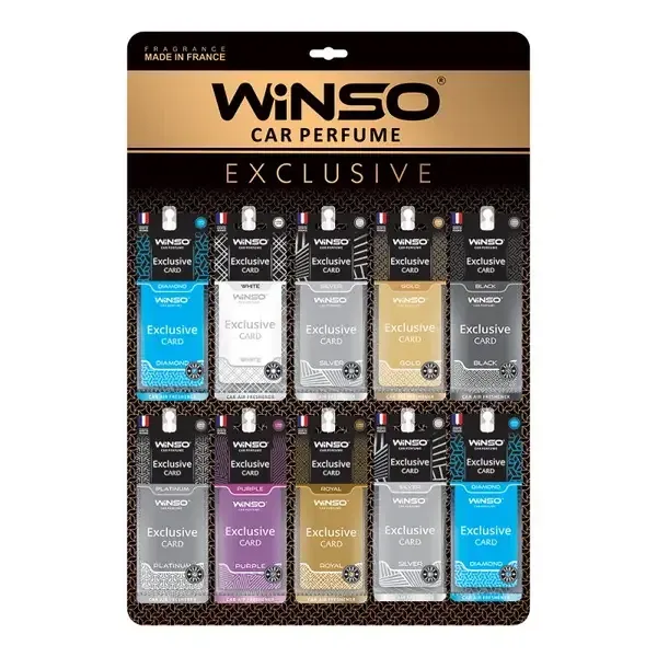 Освіжувач повітря WINSO Exclusive, целюлозний ароматизатор, дисплей MIX (50 шт/дисплей) Ковель - фото 1