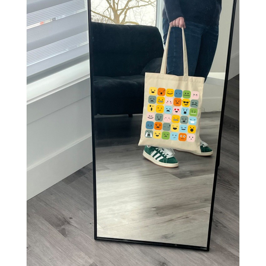 Екошопер BookOpt BK4101 Смайлики бежевий Київ - фото 5