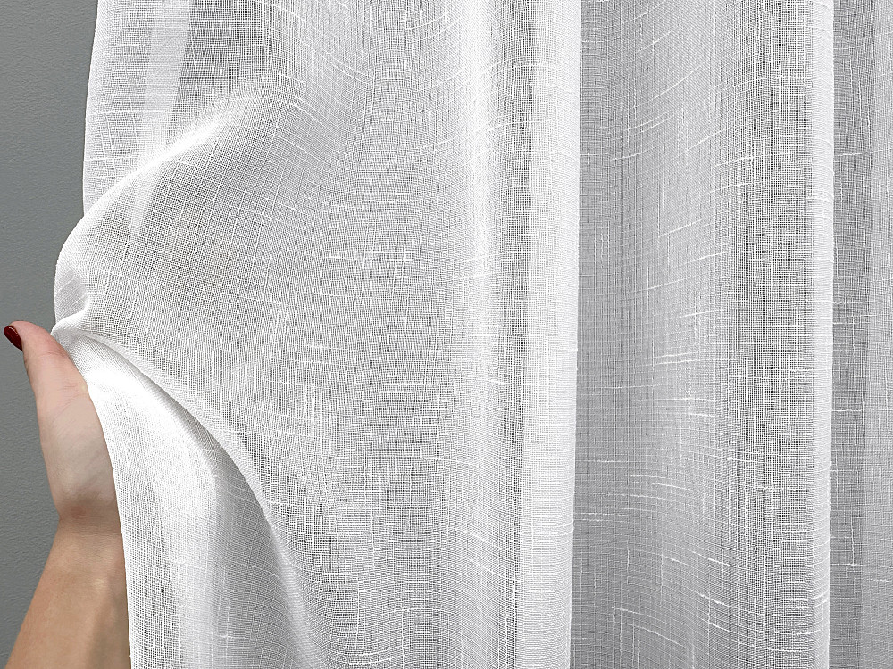 Тюль VR-Textil 115т Льон однотонний Білий 300х230 см (43-357) Київ - фото 14