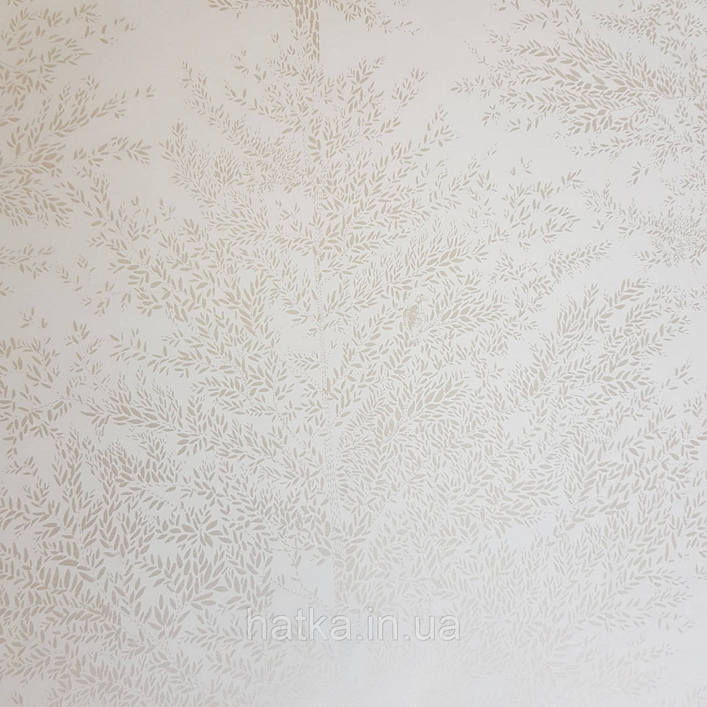Шпалери вінілові на флізелін Caselio The Place to bed 0.53х10 м природа дерева гілки сріблясті на білому Київ - фото 3