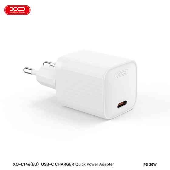 Мережевий зарядний пристрій XO L146 PD20W Single USB-C білий Львів