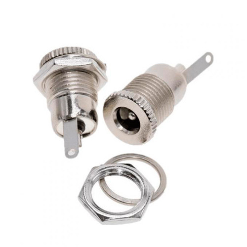 Разъем гнездо питания DC099 5.5x2.1мм, 5 шт, с резьбой на панель, металлический корпус Киев - изображение 1