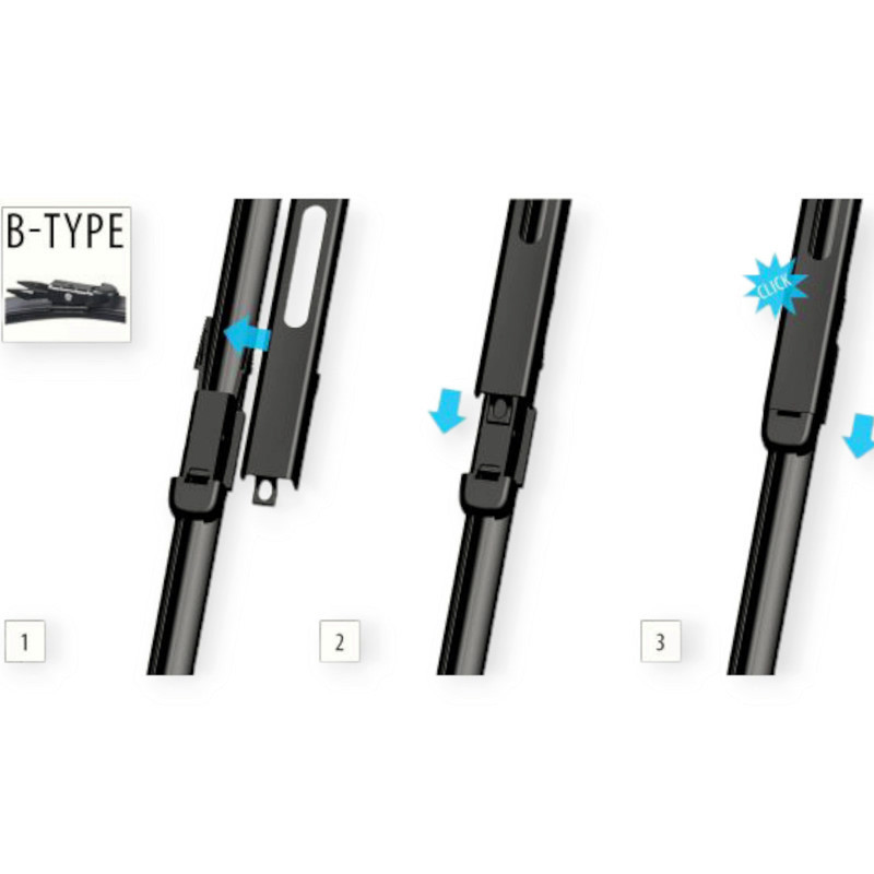 Щетки дворника oximo модельные безкаркасные (к-т 2шт) b-type 650 + 600 мм Мукачево - изображение 3