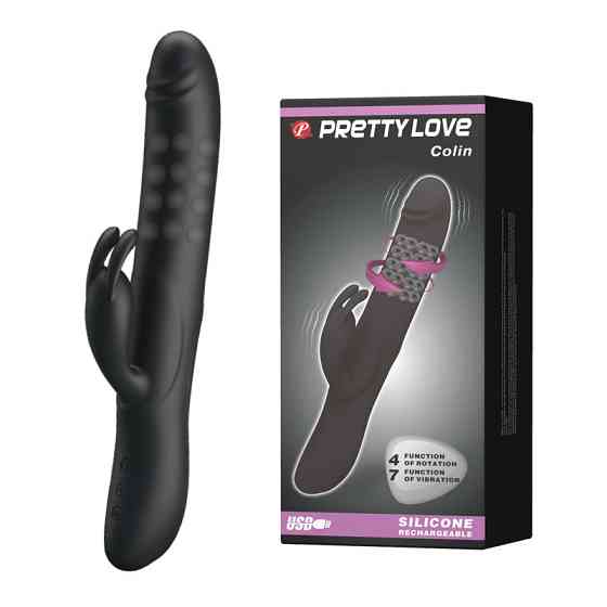 Вибратор кролик Pretty Love Colin, черный Sex Aura Киев