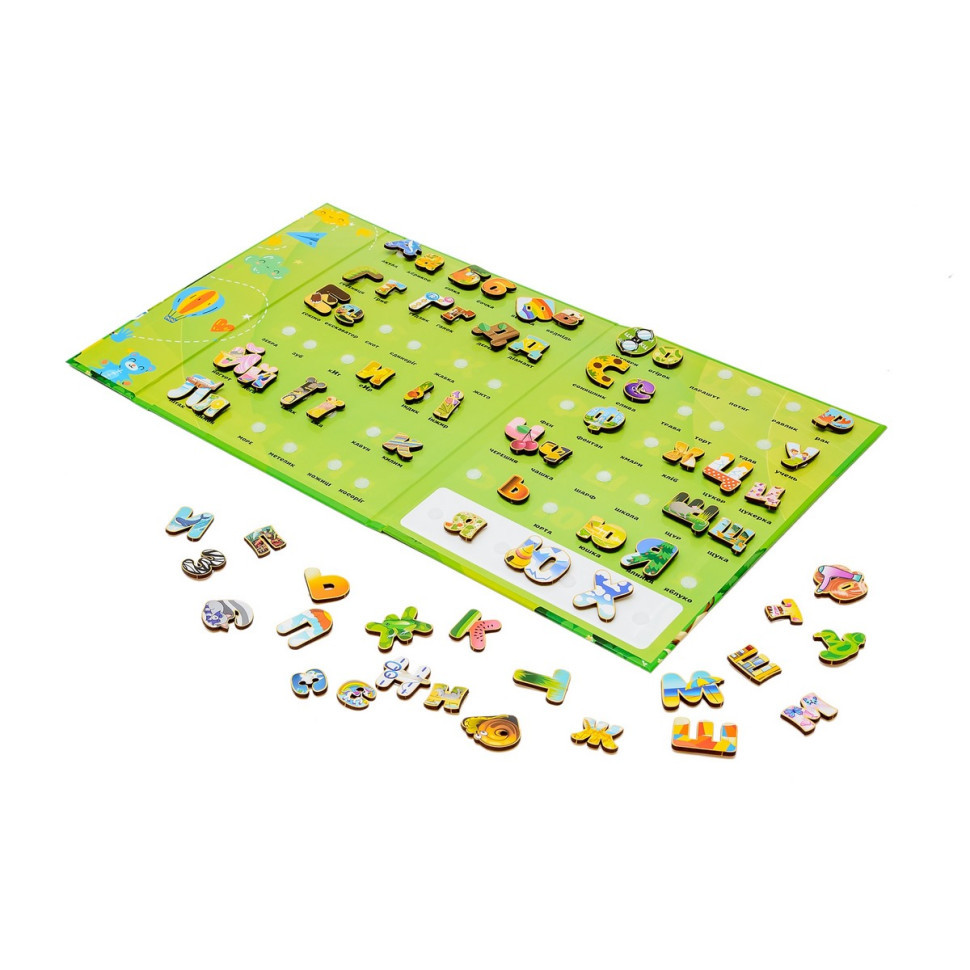 Розвиваючий дитячий "Алфавіт на липучках" Puz-26919, 66 букв Вінниця - фото 3