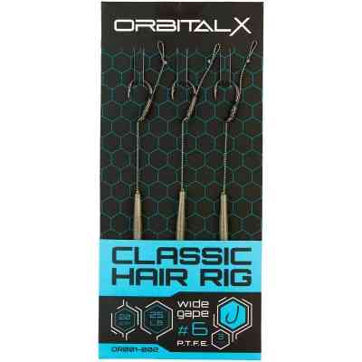 Поводок OrbitalX Classic Hair Rig Wide Gape 4 25lb 20cm (3шт/уп) camo (694.00.00) Винница