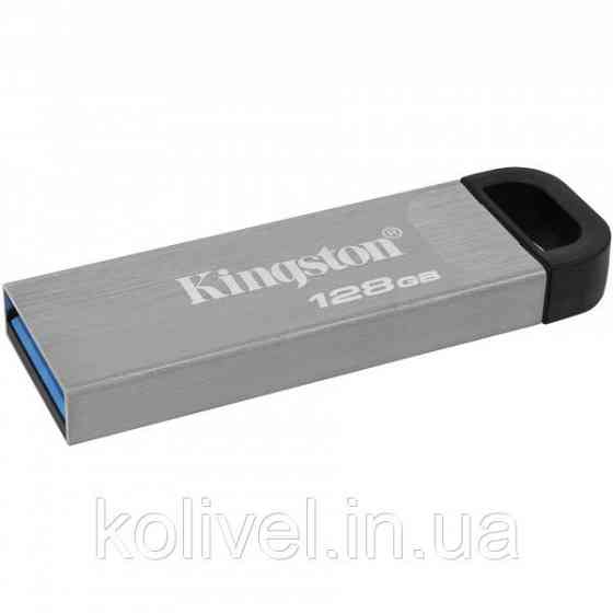 USB Flash Kingston DataTraveler Kyson Metal 128GB USB3.2 Gen 1 Silver/Black, Retail (DTKN/128GB#) Киев