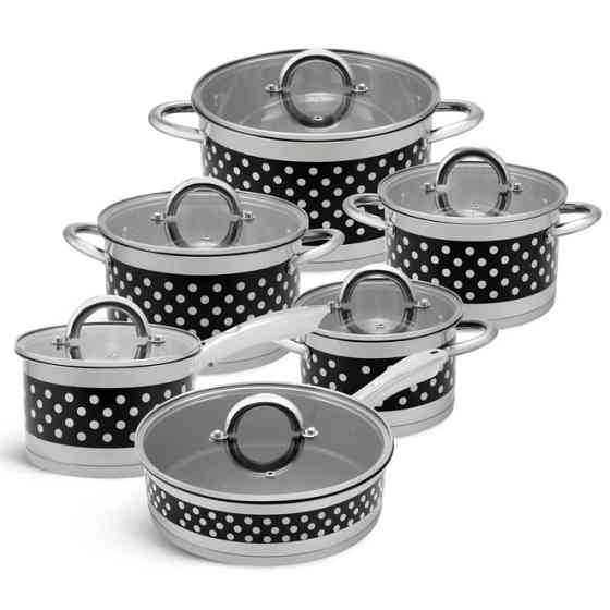 Каструля з нержавіючої сталі, Набір високих каструль, Набір каструль для електроплити RI-45 Івано-Франківськ