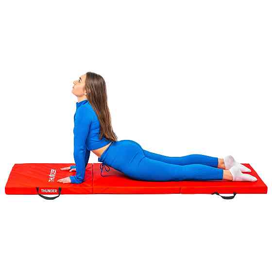 Мат гимнастический THUNDER MG-01, 180 х 60 х 4 см, красный Киев