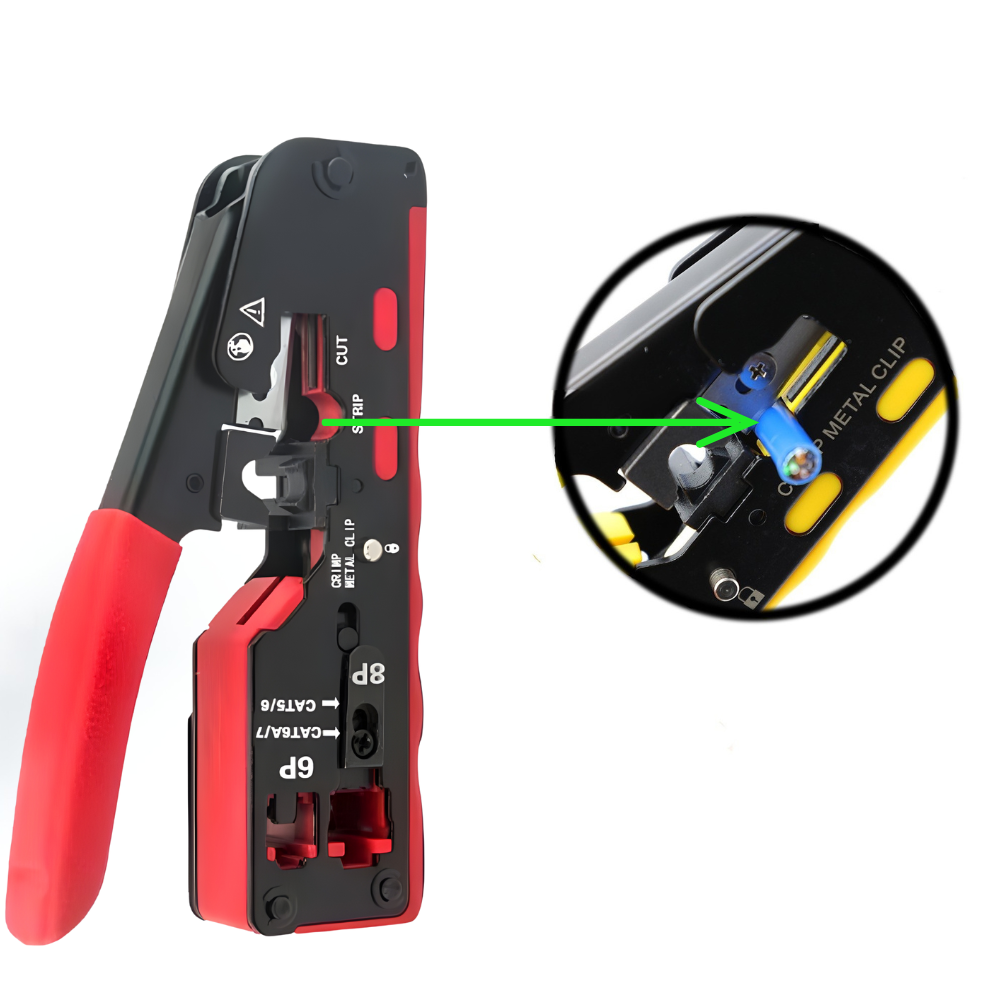 Кримпер інструмент для обтиску і мережевих кабелів зачищення контактів RJ45/RJ12 з функцією різання (6P/8P) CAT6/7 CAT5 / CAT6 Кам'янець-Подільський - фото 6