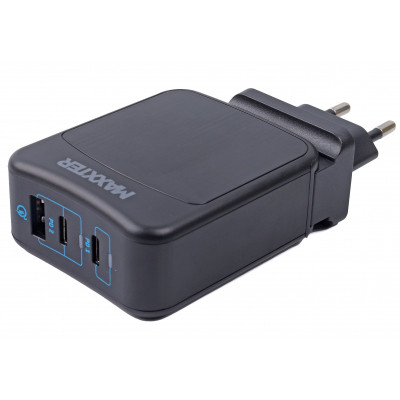 Зарядное устройство Maxxter 1USB-A + 2USB-C (PD 65W+PD 18W + QC 3.0) (WC-PD65W-01) Винница - изображение 2