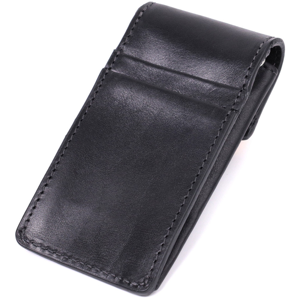 Ключниця футляр із натуральної шкіри GRANDE PELLE 22568 Чорний Київ - фото 4