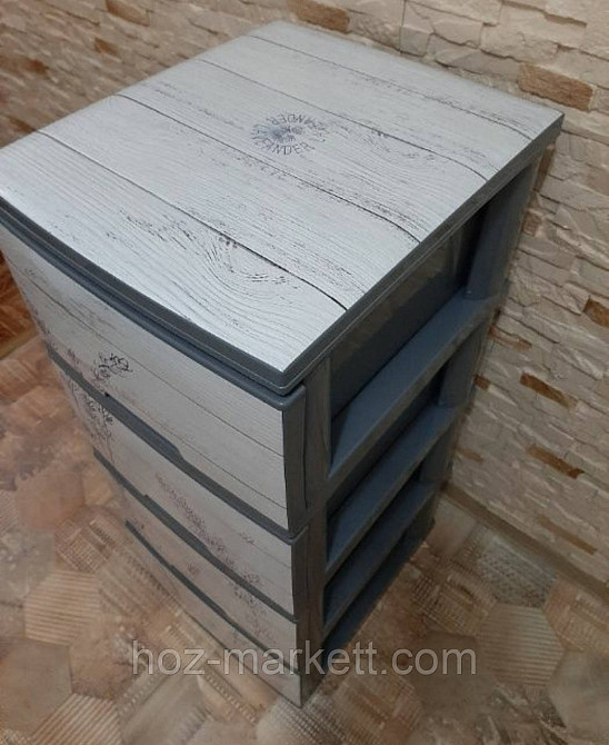 Комод пластиковый серый 