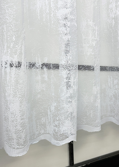 Тюль жаккард VR-Textil № 1859т Арка на кухню цвет белый 450х120 см (53-0201) Киев - изображение 6