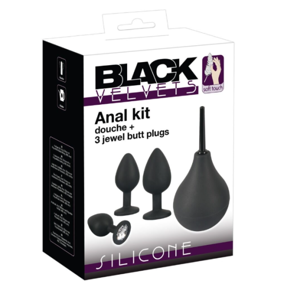 Набор анальный душ + 3 анальные пробки Anal Kit Sex Aura Киев