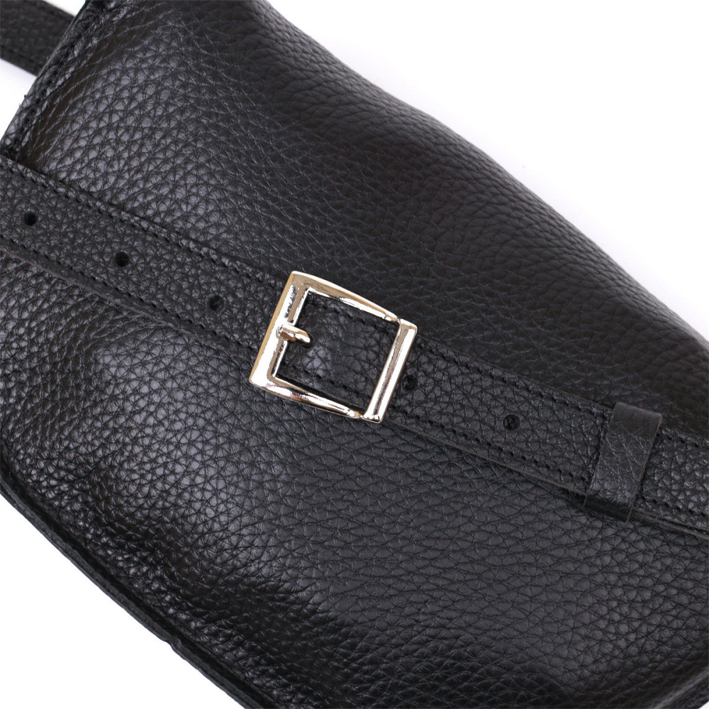 Кожаная женская бананка Черный (SHVIGEL) Киев - изображение 9