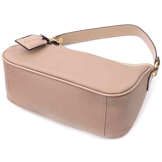 Жіноча сумка з двома ручками з натуральної шкіри Vintage 22632 Бежева Київ