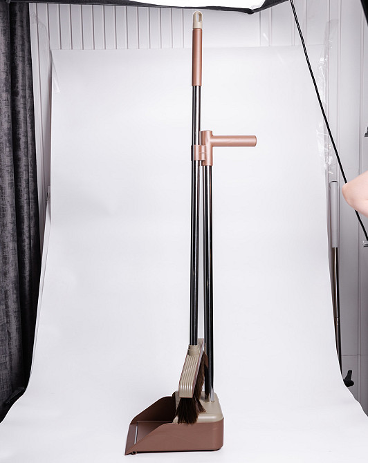Household Набір віник та совок на довгій ручці для підлоги 27×25×103 (см) щітка віник для приби Коломия - фото 5