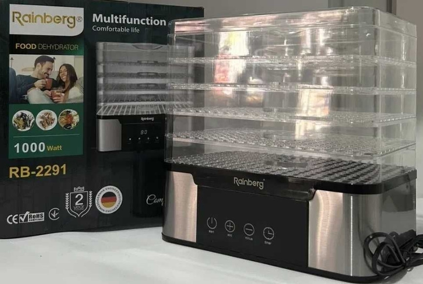 Електрична сушарка для овочів і фруктів Rainberg RB-2291/Дегідратор. Київ - фото 5