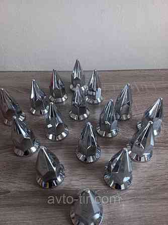 Ковпачок пластиковий на гайку 32/33 мм нікель Ковпачок пластиковий піка 32/33 мм Ковпачок на гайку піка 32 Луцьк