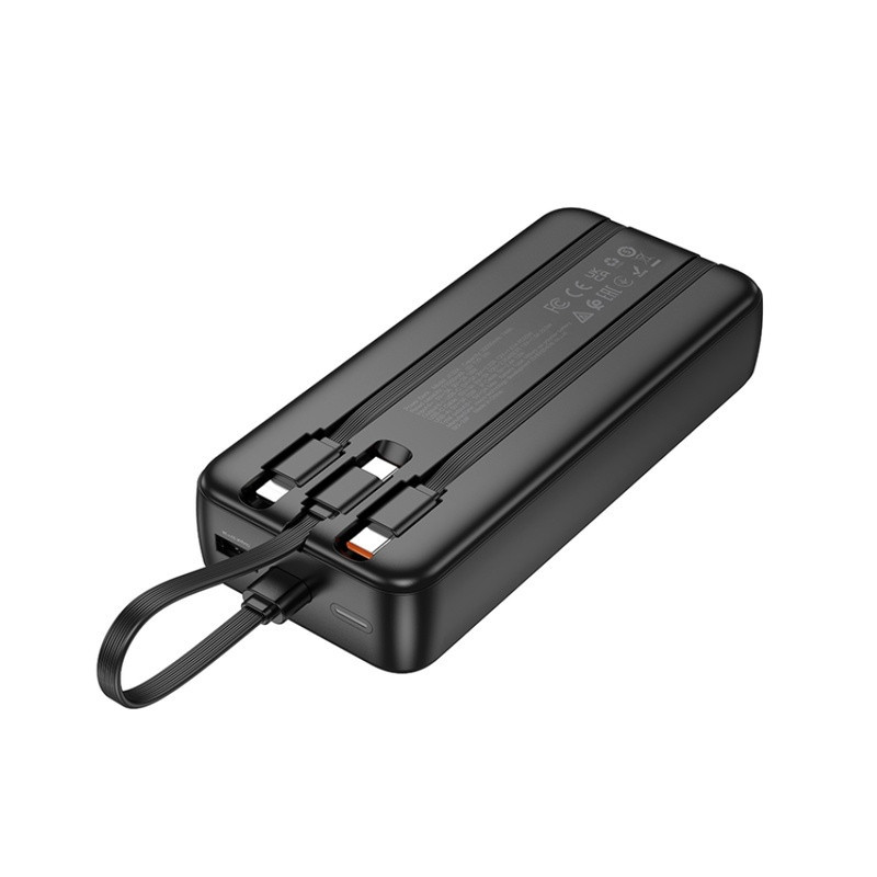 Зовнішній акумулятор HOCO J132A Sabio 22.5W+PD20W fully compatible power bank with 3 cables(20000mAh) Black Київ - фото 1