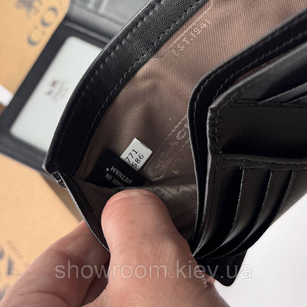 Мужское брендовое портмоне с картхолдером Coach (1381) grey Киев - изображение 5