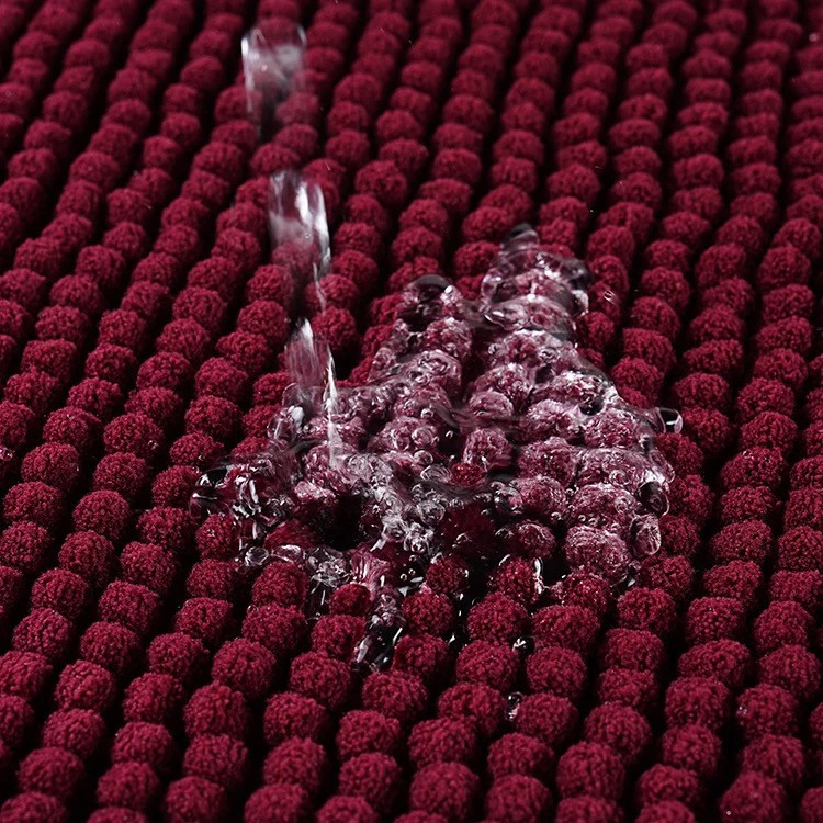 Коврик для ванны и душа влаговпитывающий Bathlux с мягким длинным ворсом, нескользящая основа Бордовый Каменец-Подольский - изображение 4