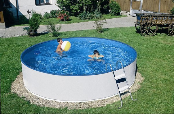 Бассейн каркасный Azuro круглый 360A 3.6 х 0.9 м (9 м3) с лестницей и фильтром Киев - изображение 1