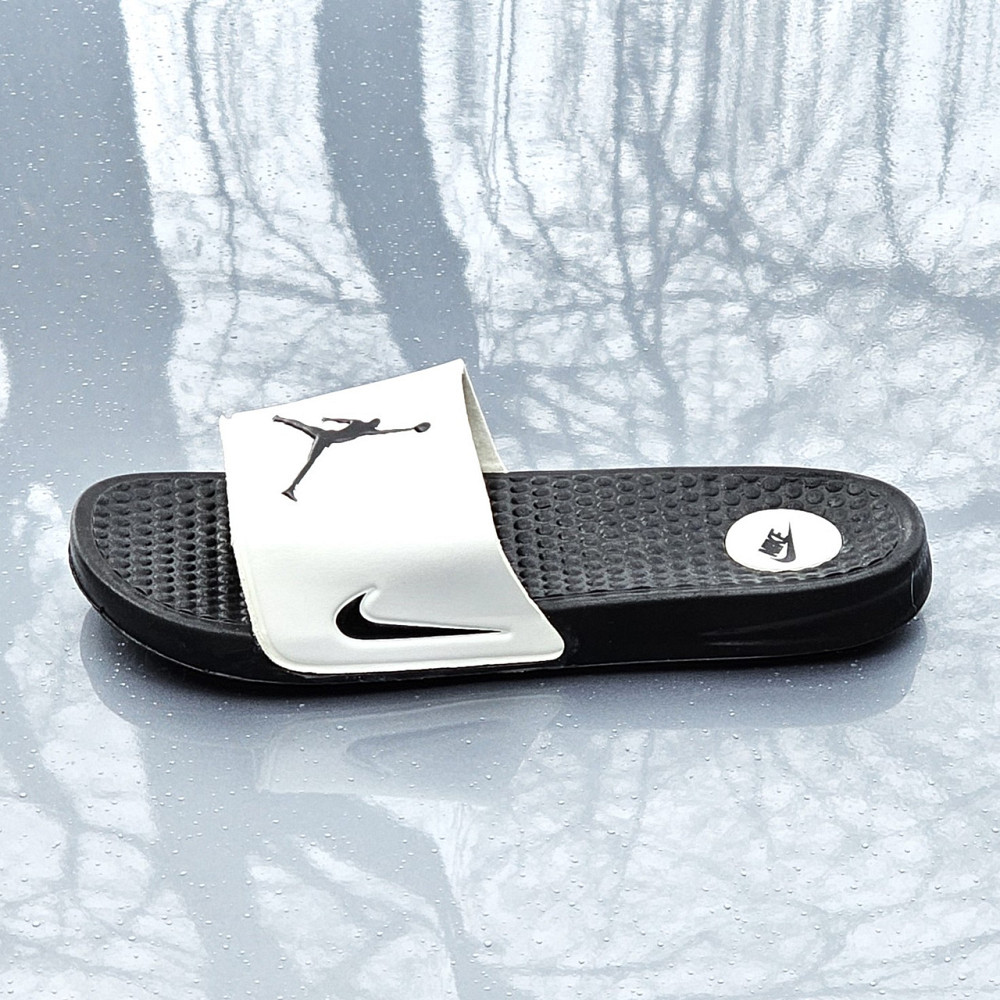 Чёрные Мужские Шлёпанцы Nike Jordan Сланцы Белые Тапочки Найк (размеры: 40) Днепр - изображение 3