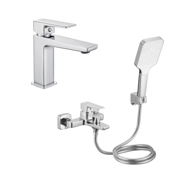 Акционный набор Lidz: Orion 001F Смеситель для раковины низкий LDORI001FCRM48091+Orion 006 Смеситель для ванны (c душевым Киев - изображение 1