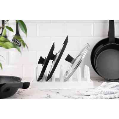 Аксесуар кухонний Ardesto Підставка для кришок, 35х15.2х11.7см, пластик, білий (AR4035L) Вінниця