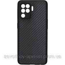 Oppo Reno 5 lite силиконовый чехол Карбон (черный) Одесса