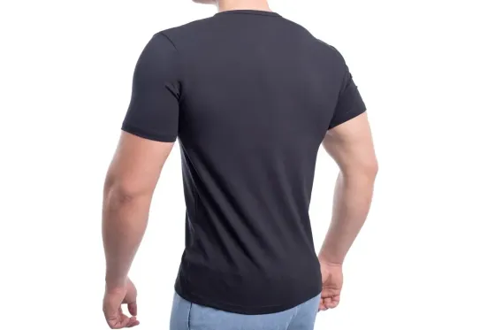 Чоловіча однотонна футболка чорна Bono 950101 52 Київ