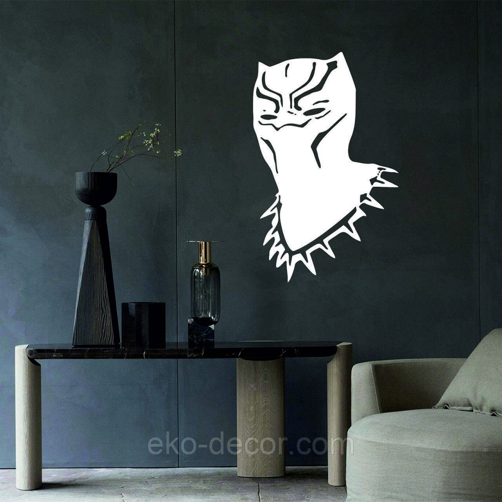 Декоративне настінне Панно «Пантера», Декор на стіну 50*31 см, Білий Київ - фото 2