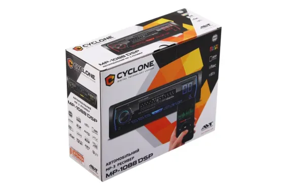 Автомагнітола Cyclone MP-1088 DSP BT/USB+USB Charge/MicroSD/ISO/ доп. розємом /ПДУ/CarMedia Вінниця