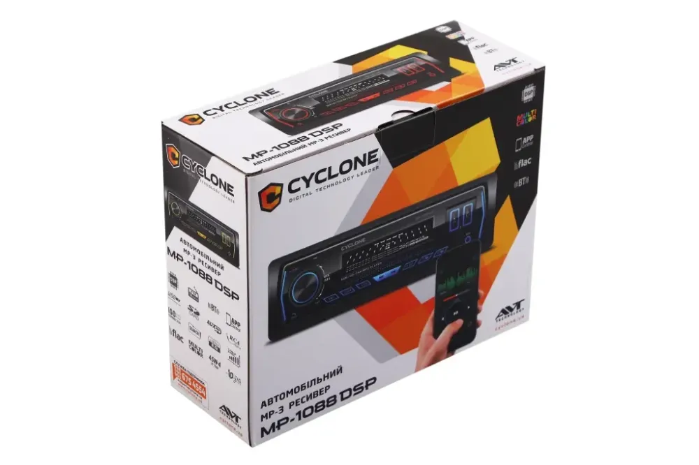Автомагнітола Cyclone MP-1088 DSP BT/USB+USB Charge/MicroSD/ISO/ доп. розємом /ПДУ/CarMedia Вінниця - фото 5
