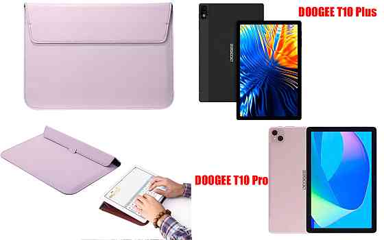 Чохол-конверт VitoCase для Doogee T10 Plus, з функцією підставки для планшета Чорний Фіолетовий Київ