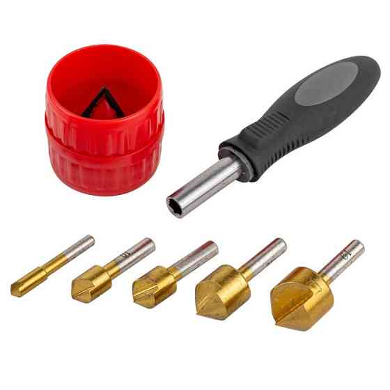 Набір зенкерів з тримачем, 7пр. (6,10,13,16,19мм) Forsage F-44729A Одеса