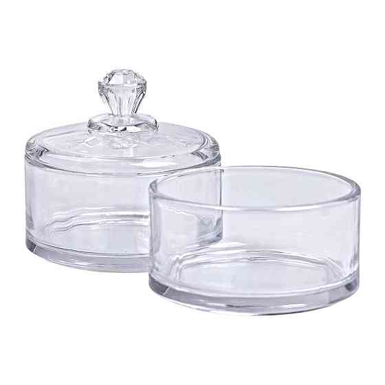 Цукерниця двоярусна скляна см з кришкою кругла кругла HP-YH-23 Київ