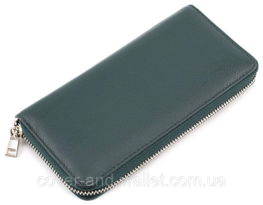 Зеленый кожаный женский кошелек на молнии Marco Coverna MC-7002-7 Киев - изображение 2