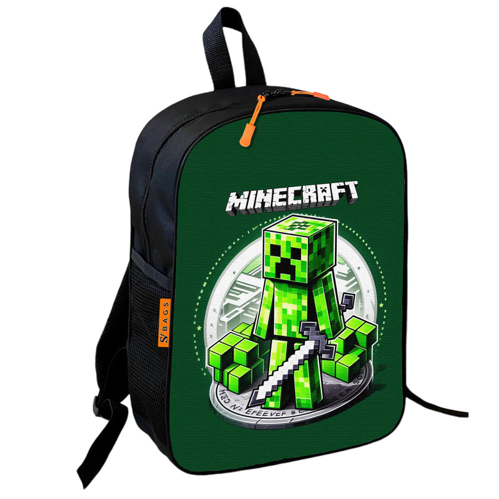 Рюкзак шкільний дитячий 36х27см Майнкрафт Кріпер «Minecraft» з принтом для хлопчика (00616) Київ - фото 1