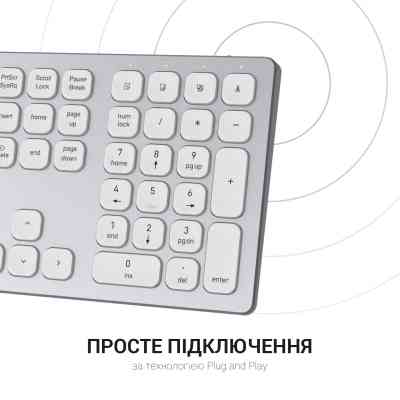 Клавіатура OfficePro SK1550 Wireless White (SK1550W) Вінниця