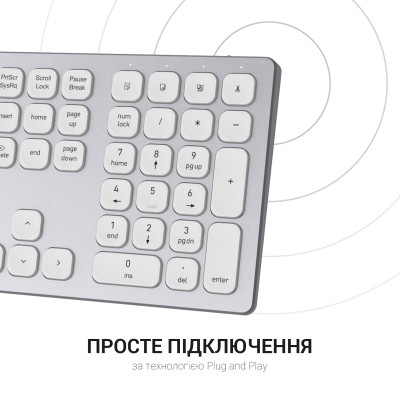 Клавіатура OfficePro SK1550 Wireless White (SK1550W) Вінниця - фото 5