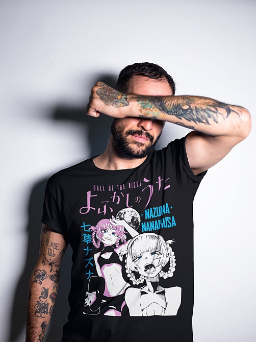 Футболка з аніме принтом Каваі Аніме Коу Йаморі оверсайз (S/M/L) Чорний AnimeJ0275 Дніпро - фото 3