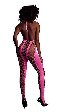 Бодістокінг - Ouch! Bodystocking With Halterneck Pink, XS/XL Sex Aura Київ