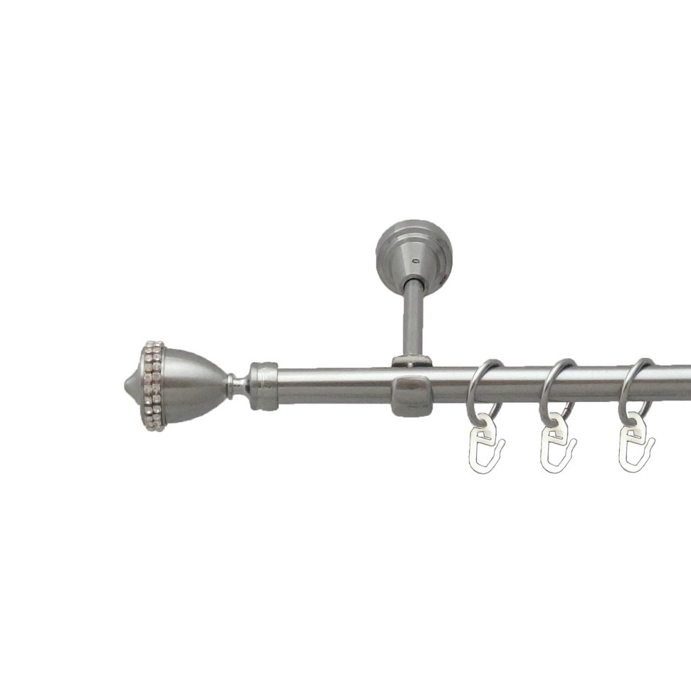 Карниз Orvit Етернія металевий однорядний відкритий Нержавіюча Сталь 16 мм 240 см (5503014) Львов - изображение 1