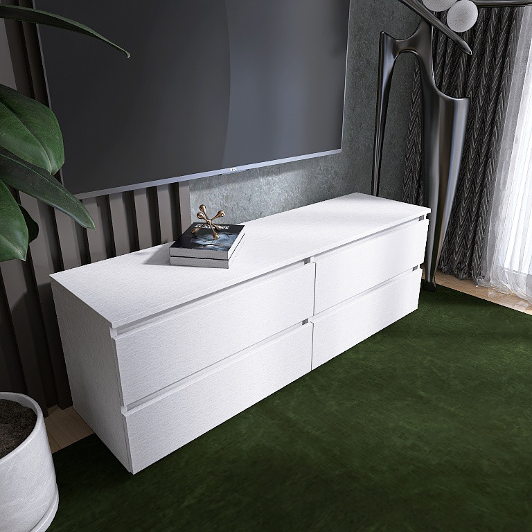 Тумба під телевізор Еверест ЛТВ-1400 Лайт 140х38х49 см Німфея Альба (DTM-4672) Львів - фото 8