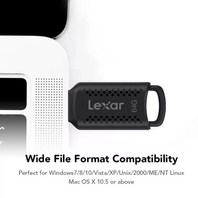 USB флеш накопитель Lexar 64GB JumpDrive V400 Black USB 3.0 (LJDV400064G-BNBNG) Винница - изображение 10