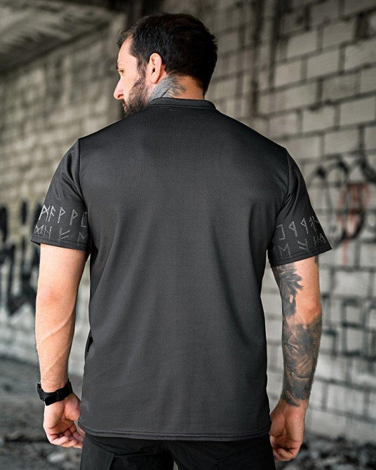 Милитари поло футболка  oblivion  Руни black  ПП4663 Одесса - изображение 6